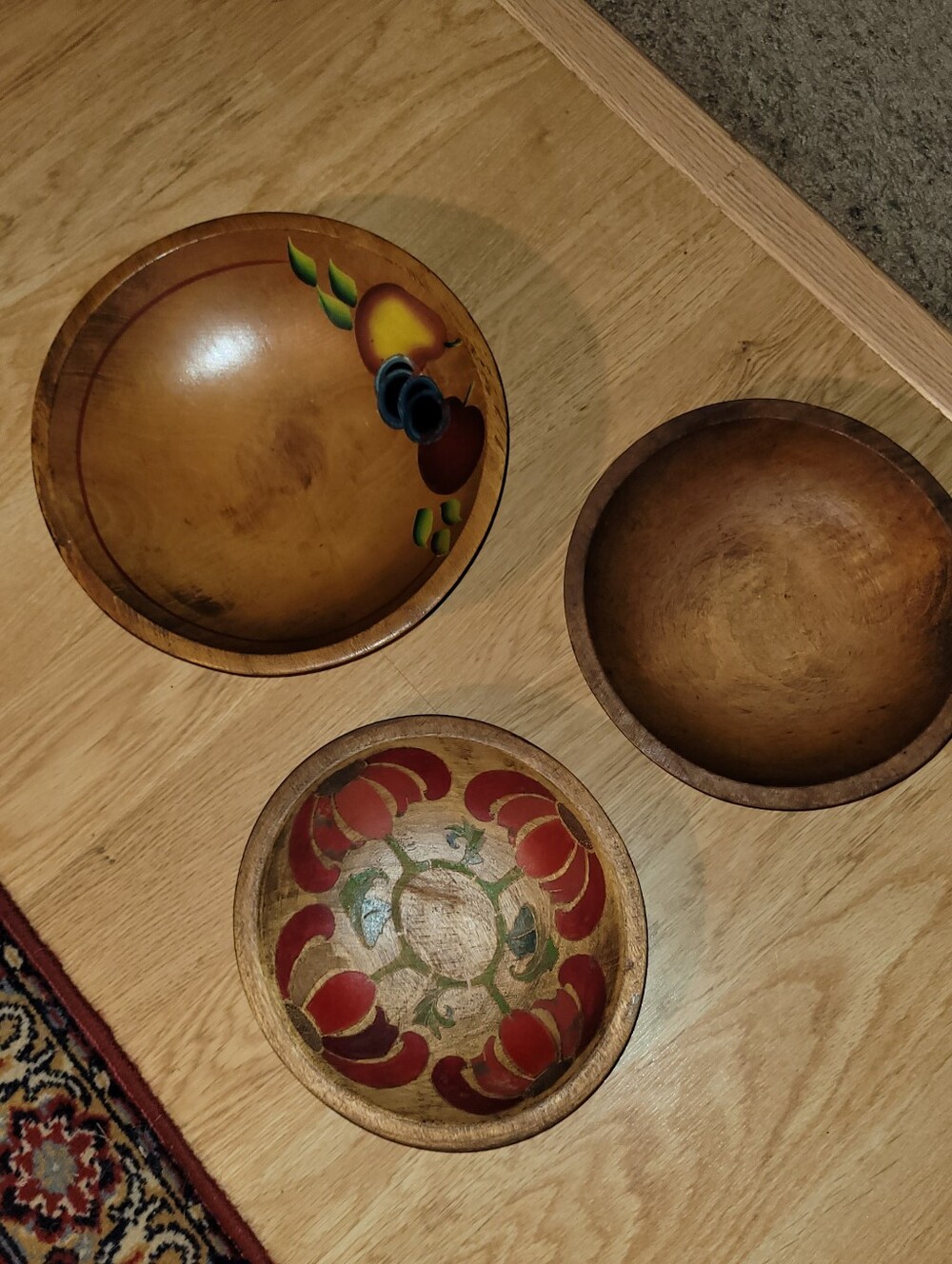 Vintage Set Of Wooden Bowl